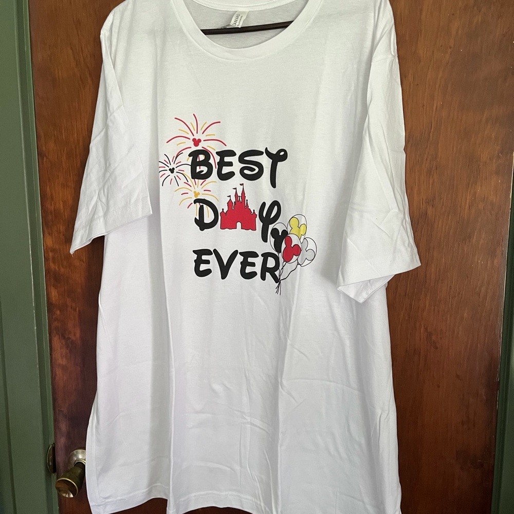 Men’s white short sleeve Disney t-shirt.  Bella Canvas Co.  size 4XL.